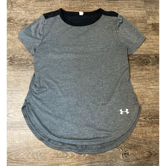 Under armour Tops - Under Armour Ladies Sport Crossback T-Shirt UA Black Gym Training Yoga Top Sz XS